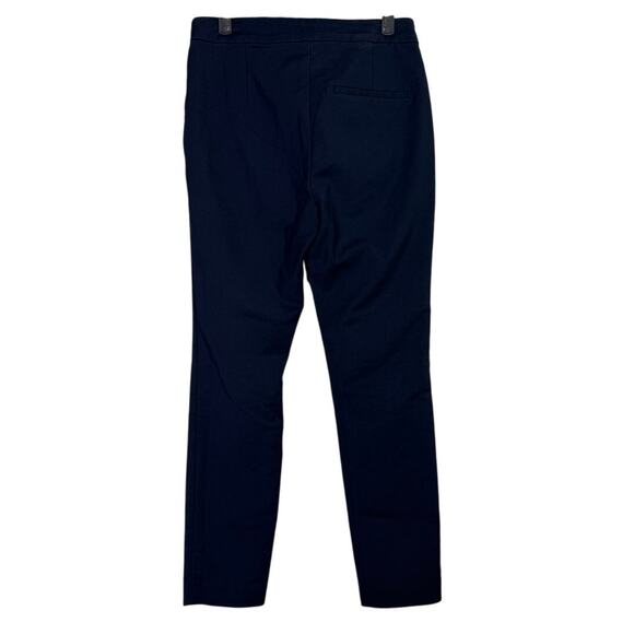 Zara Chino Crop Trouser Dress Pant Stretch Straight Leg Pockets 6 Navy Blue - Picture 15 of 15